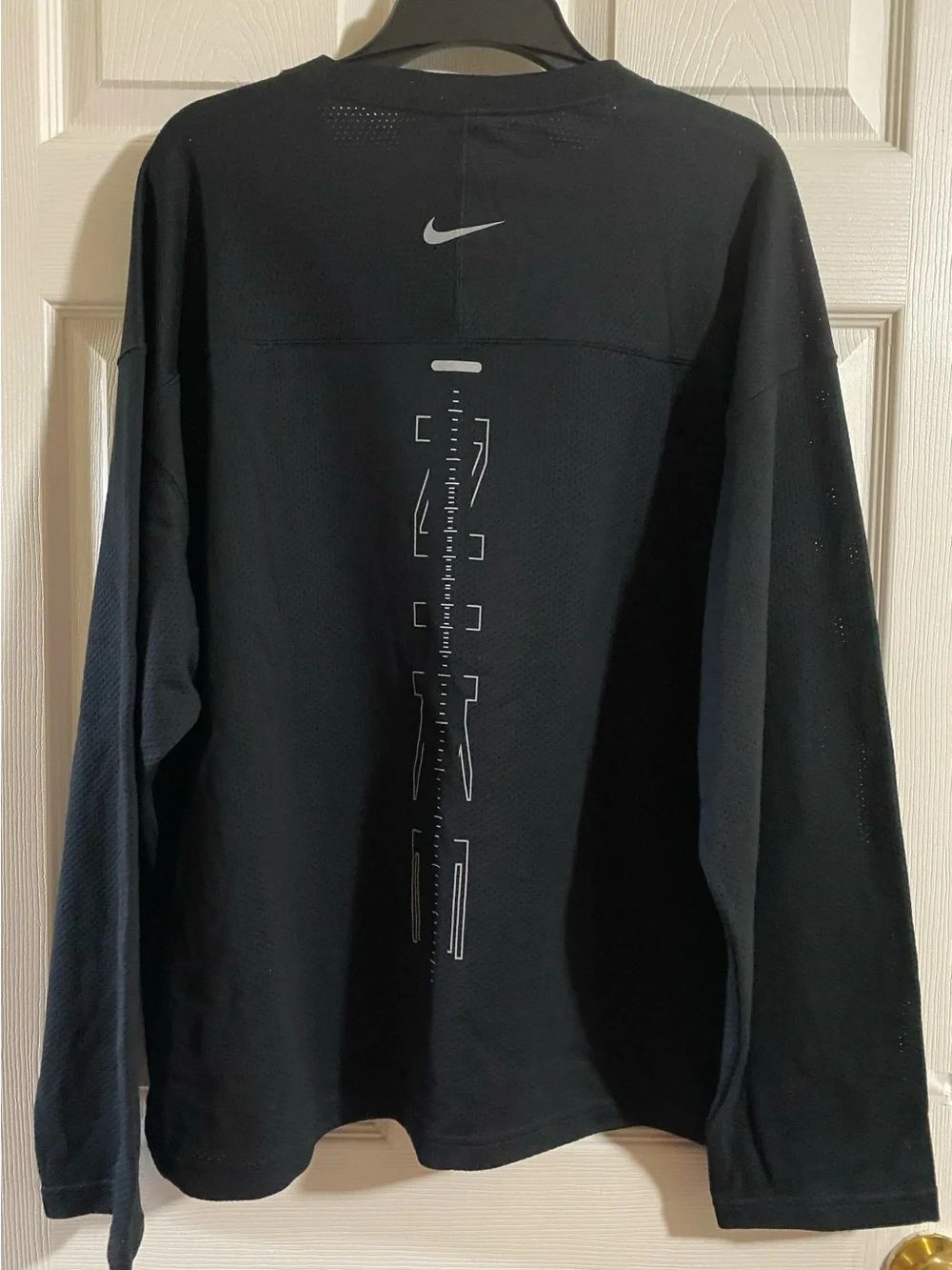 Nike Street Vision LS Black Mesh Jersey Top Oversized Unisex Size Large